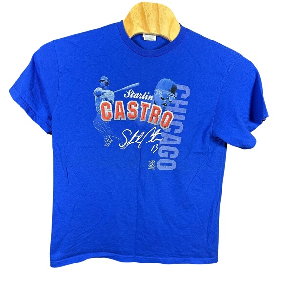 Delta Pro Weight Other - Delta Pro Weight Starlin Castro Chicago MLBPA Graphic T-Shirt Mens Large Blue